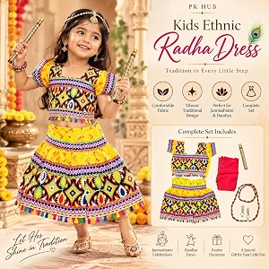 PK HUB Kids Ethnic Radha Dress Lehenga