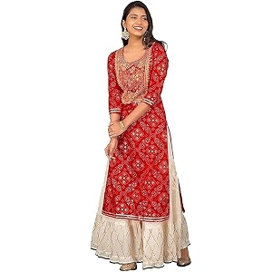 PK HUB Womens Rayon Straight Kurti with