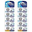 PKCELL CR2032 Batteries 10 Pack 2032 Battery CR2032 Lithium 3V Coin Battery