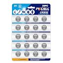 PKCELL CR2032 Batteries 20-Pack 2032 Battery CR2032 Lithium 3V Coin Battery