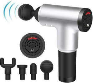 pkk traders facial massage gun portable vibration muscle body massager with 4 heads pack of 1