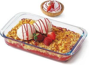 PKMSHO Opalware Mixing Bowl Borosilicate Glass Microwave