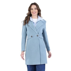 plagg wool trench coat for women winter wear with belt