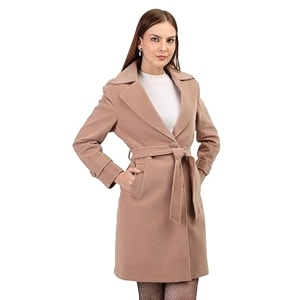 plagg wool trench coat for women winter wear with belt