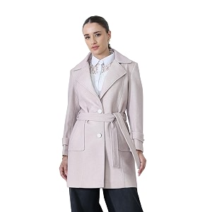 plagg wool trench coat for women winter wear with belt