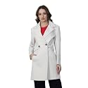 PLAGG Wool Trench Coat for Women Winter Wear With Belt