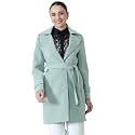 PLAGG Wool Trench Coat for Women Winter Wear With Belt