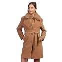 PLAGG Wool Trench Coat for Women Winter Wear With Belt