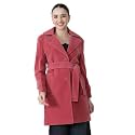 PLAGG Wool Trench Coat for Women Winter Wear With Belt