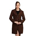 PLAGG Wool Trench Coat for Women Winter Wear With Belt