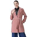 PLAGG Wool Trench Coat for Women Winter Wear With Belt