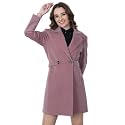 PLAGG Wool Trench Coat for Women Winter Wear With Belt