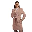 PLAGG Wool Trench Coat for Women Winter Wear With Belt