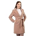 PLAGG Wool Trench Coat for Women Winter Wear With Belt