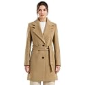 PLAGG Wool Trench Coat for Women Winter Wear With Belt