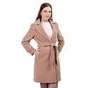 PLAGG Wool Trench Coat for Women Winter Wear With Belt