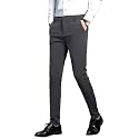 PlaidampPlain Men39s Stretch Dress Pants Slim Fit