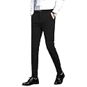 PlaidampPlain Men39s Stretch Dress Pants Slim Fit