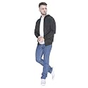 Plain Zip Neck Hooded Winter Cotton Sweatshirt