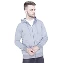 Plain Zip Neck Hooded Winter Cotton Sweatshirt
