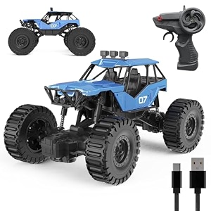 remote control off roader mud master rc car  rechargeable car with high speed drive c-type usb charging amp durable build  stunt car for kids adults  birthday all occasion gifts - blue