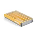 Plano EDGE Flex Crankbait 3700 Premium Utility Box, Gray and Yellow with Clear Lid, Waterproof Tackle Box Storage for Small Crankbaits, Buzzbaits and Swimbaits