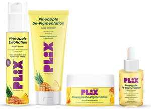 the plant fix plix pineapple de-pigmentation regime with toner cleanser serum  moisturizer