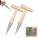 Plant Hole Digger for Planting, 2026 Hand Dibbler Seed Planter Tool, Bulb Planter Tool, Seeds Transplanting Plants Planting Bulbs, Garden Seed Dispenser for all vegetable fruit flower seeds (2pcs)