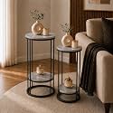 Plant Stand Indoor Outdoor Metal 2-Tier Modern