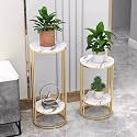 Plant Stand Indoor Outdoor Metal 2-Tier Modern