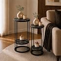 Plant Stand Indoor Outdoor Metal 2-Tier Modern