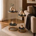 Plant Stand Indoor Outdoor Metal 2-Tier Modern