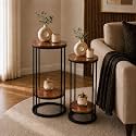 Plant Stand Indoor Outdoor Metal 2-Tier Modern