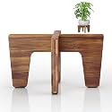 Plant Stand Indoor Outdoor, Plant Holder Sturdy Single Flower Pot Stand Planter Stand Stool Display Decorative for Desktop Counter Room (Brown 10")