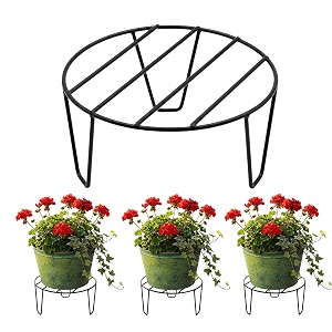 Plant Stand Set of 4 Round Metal