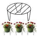 Plant Stand Set of 4 Round Metal