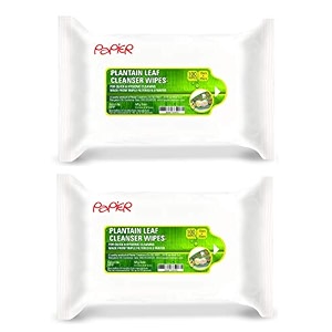 plantain leaf cleanser wipes - 100 wipes pack of 2