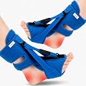 Plantar Fasciitis Night Splint, Adjustable Foot Drop Brace for Achilles Tendon Support, Sleeping Stretch Boot for Heel Pain Relief, Soft Day Night Ankle Support for Men Women (2PC,Blue)
