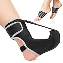 Plantar Fasciitis Night Splint Sock Upgraded Plantar Fasciitis Brace for Women Men with Arch Support for Achilles Tendonitis Foot Drop Heel Spur Pain Relief Black (Medium)