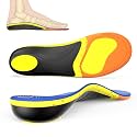 Plantar Fasciitis Relief Insoles for Men &amp; Women - Rigid Arch Support Inserts for Flat Feet, with Thick Cushioning and Triple-Layer Shock Absorption, Moisture-Wicking Surface for All-Day Comfort, XL