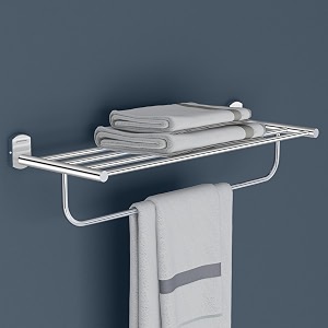 plantex 304 grade stainless steel 24 inch towel racktowel standtowel bartowel hanger for bathroombathroom accessories - parv chrome