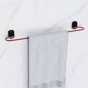 plantex 304 grade stainless steel 24 inch single towel rodtowel bartowel hanger for bathroombathroom accessories - pack of 1 parv-rose gold amp black