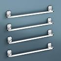Plantex 304 Grade Stainless Steel 24 inch Towel Rod for Bathroom/Towel Holder/Towel Stand/Towel Rack/Bathroom Accessories Pack of 4, Cute (Chrome)