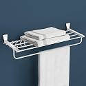 Plantex 304 Grade Stainless Steel 24 inch Towel Rack/Rod for Bathroom/Towel Bar/Towel Hanger/Towel Storage for Bathroom - Crystal (Chrome)