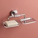 Plantex 304 Grade Stainless Steel Dual Soap Holder/Soap Stand/Soap Dish/Bathroom Accessories - Nipron (Chrome)
