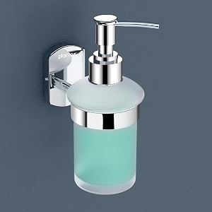 plantex 304 grade stainless steel hand wash holder for wash basinliquid soap dispenserbathroom accessories - parv chrome