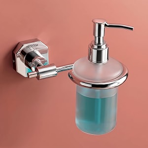 plantex 304 grade stainless steel hand wash holder for wash basin liquid soap dispenser bathroom accessories - nipron chrome