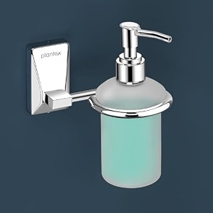 plantex 304 grade stainless steel liquid soap dispensershampoo dispenserhandwash dispenser for bathroom - crystal chrome