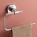Plantex 304 Grade Stainless Steel Napkin Hanger for Wash Basin/Towel Holder for Bathroom/Napkin Ring for Kitchen/Bathroom Accessories - Nipron (Chrome)