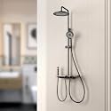 Plantex 304 Grade Stainless Steel Shower Panel for Bathroom/Modern Shower System with Head Shower/Hand Shower &amp; Massage Spray Jet for Bathroom (Gun Metal Grey)